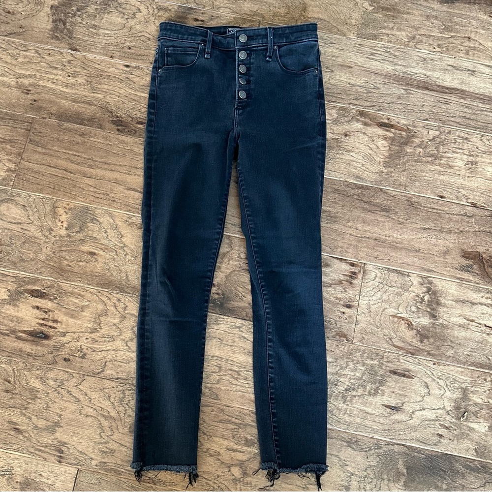 Abercrombie & Fitch High Rise Super Skinny Ankle Black Jeans